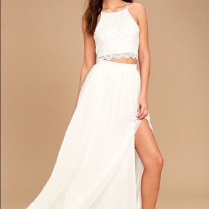 Lace two pieces maxi dress